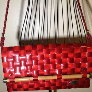 Gabriella Purse Italy Red Woven Shoulder bag Handbag Envelope Crossbody Rare